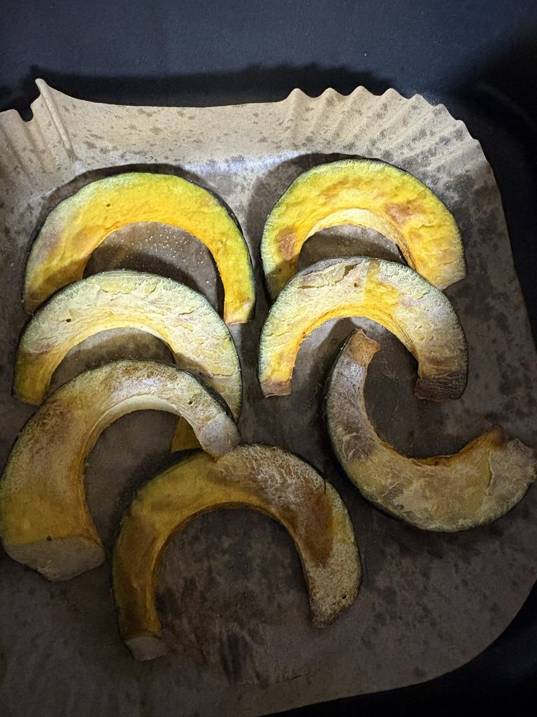 ノンフライヤーで焼くかぼちゃ