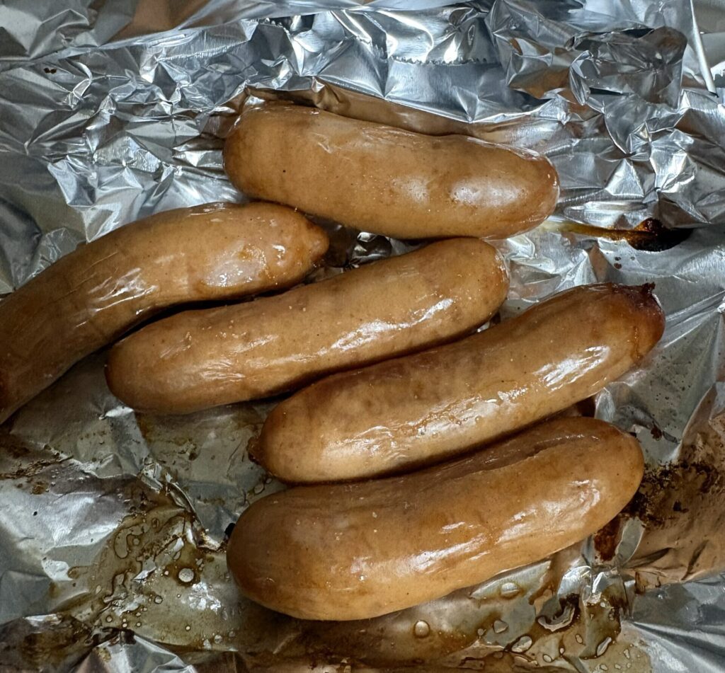 ノンフライヤーで焼くウインナー
