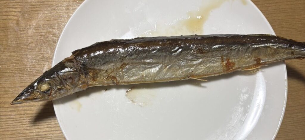 ノンフライヤーで作る秋刀魚の塩焼き